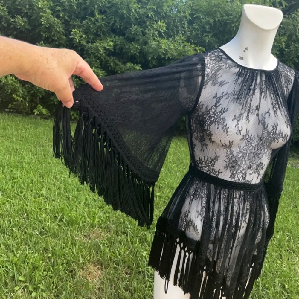 Alice McCall Are You Ready Girl Fringe Dress Black | Aus 4 | US 0 | EUR 32
